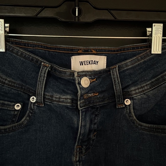 Jean pleated mini skirt - Picture 2 of 3